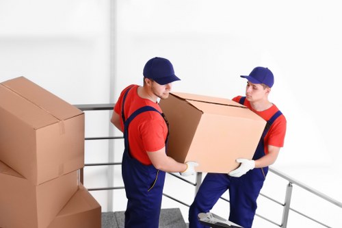 Loading furniture into a van for a Fulham move