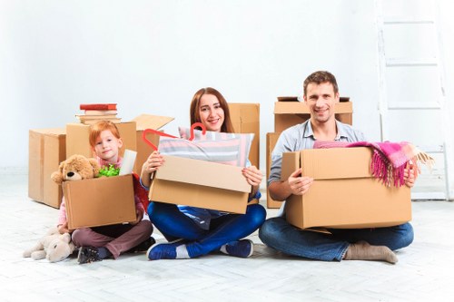 Local moving van helping with a flat move in Fulham