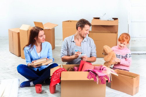 Careful wrapping of fragile items during a Fulham move