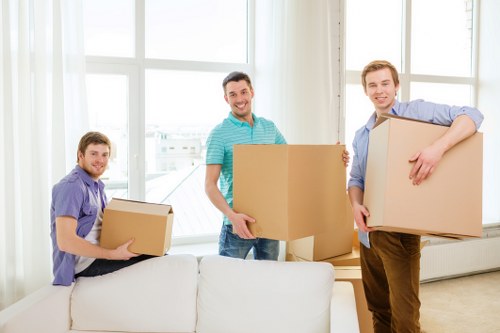 Careful handling of large household furniture during a Fulham move