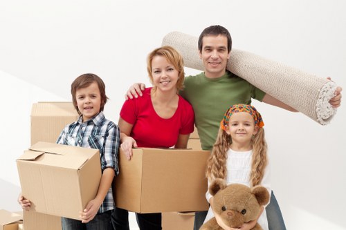 Local moving truck service navigating Fulham residential streets