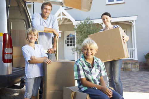 Careful loading of boxes and furniture for a Fulham move