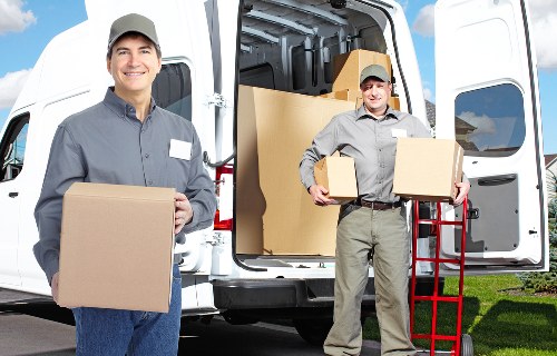 Removal team coordinating a business or office move in Fulham