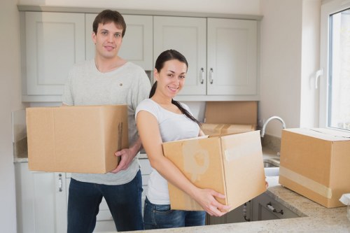 Movers handling a flat relocation in Fulham with care